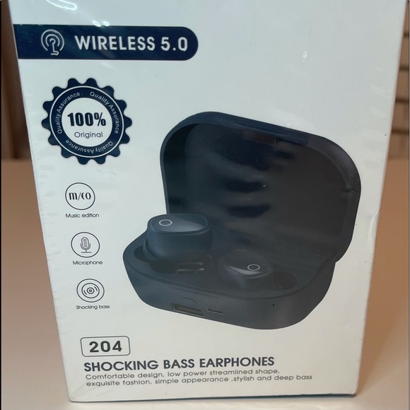 204 Shocking Bass Wireless Headphones-5.0 - Picture 1 of 5